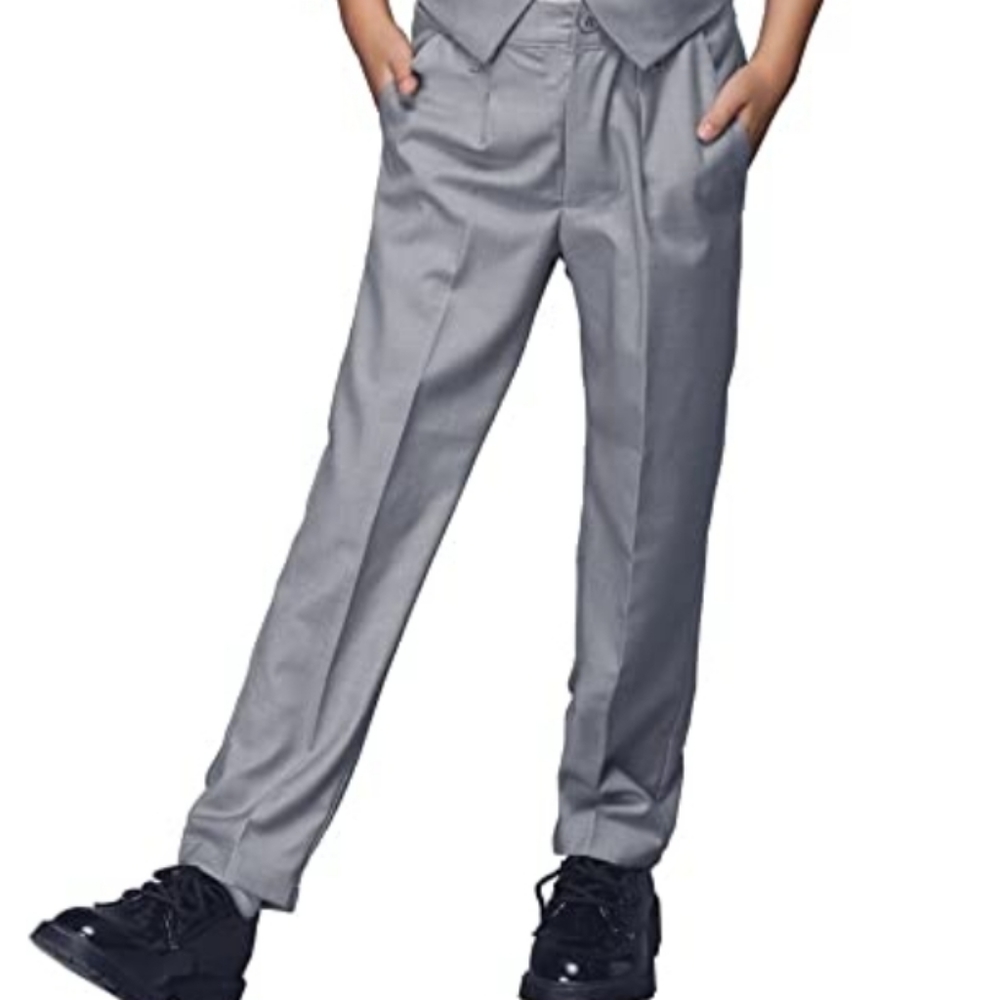 NWOT YuanLu Boys gray Formal pants Slim Fit